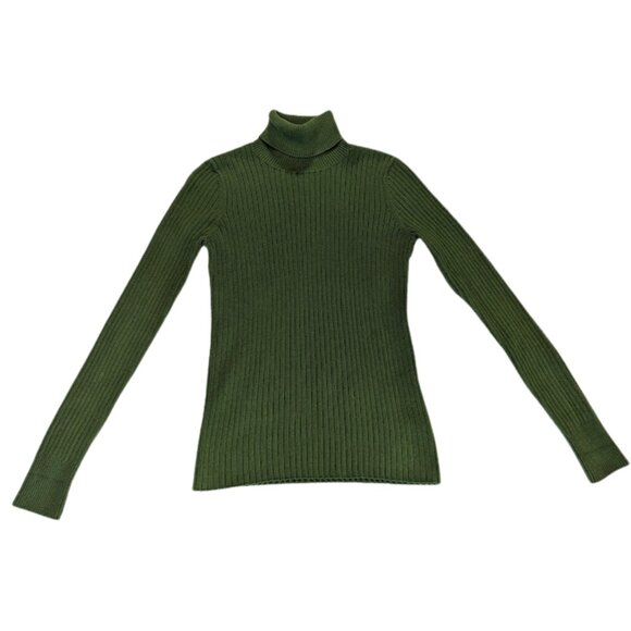 Merona Ribbed Knit Turtleneck Sweater Women’s Size S – Forest Green - Picture 5 of 10